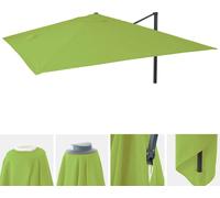 Toile pour parasol de luxe HWC-A96, 3,5x3,5m (Ø4,95m) 4kg vert clair