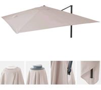 Housse de rechange pour parasol de luxe HWC-A96, housse de parasol de rechange, 3x3m (Ø4,24m) polyester 2,7kg ~ crème-gris