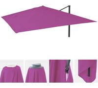 Revêtement pour parasol de luxe HWC-A96, 3x3m (Ø4,24m) polyester 2,7kg violet