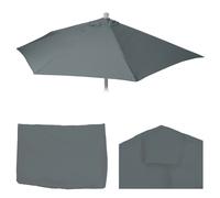 Housse De Rechange Pour Parasol Demi-Rond Parla, Housse De Parasol De Rechange, 270cm Tissu/Textile Uv 50+ 3kg Anthracite Noir