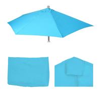 Housse De Rechange Pour Parasol Demi-Rond Parla, Housse De Rechange Pour Parasol, 300cm Tissu/Textile Uv 50+ 3kg Turquoise Bleu
