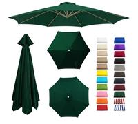 Housse de Rechange pour Parasol Déporté 6/8 Baleines, 2.0m 2.3m 2.7m 3.5m Auvent de Remplacement pour Terrasse Jardin Imperméable, Toile de Rechange pour Parasol(Dark Green,6-RIBS-7.5FT/2.30m)