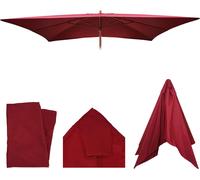 Housse de rechange pour parasol en bois Florida 2x3m, housse de parasol de jardin ~ bordeaux