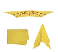 Housse De Rechange Pour Parasol Florida 3x4m, Housse De Rechange Pour Parasol, Polyester Jaune Jaune