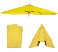 Housse de rechange pour parasol Florida, housse de rechange pour parasol, Ø 3,5m polyester 8 baleines ~ jaune