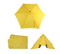 Housse De Rechange Pour Parasol Florida, Housse De Rechange Pour Parasol, Ø 3m Polyester 6 Baleines Jaune Jaune