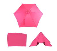 Mendler Toile de Rechange pour Parasol Florida Ø 3m Polyester 6 Baleines Rose