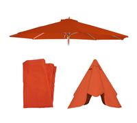 Housse De Rechange Pour Parasol Florida, Housse De Rechange Pour Parasol, Ø 3,5m Polyester 8 Baleines Terracotta Orange