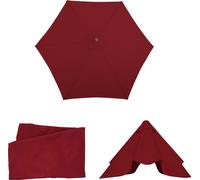 Housse de rechange pour parasol Florida, housse de rechange pour parasol, Ø 3m polyester 6 baleines ~ bordeaux