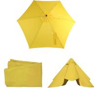 Housse de rechange pour parasol Florida, housse de rechange pour parasol, Ø 3m polyester 6 baleines ~ jaune