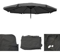 Toile Pour Parasol Meran Pro, Parasol De Marché Gastronomique Avec Volant Ø 5m, Polyester Anthracite Gris