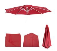 Housse De Rechange Pour Parasol N18, Housse De Parasol De Rechange, Ø 2,7m Tissu/Textile 5kg Rouge Rouge