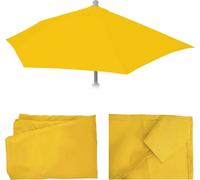 Housse de rechange pour parasol semi-circulaire Parla, housse de parasol de rechange, 270cm tissu/textile UV 50+ 3kg ~ jaune