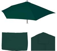 Housse de rechange pour parasol semi-circulaire Parla, housse de parasol de rechange, 270cm tissu/textile UV 50+ 3kg ~ vert