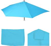 Housse de rechange pour parasol semi-circulaire Parla, housse de parasol de rechange, 270cm tissu/textile UV 50+ 3kg ~ turquoise