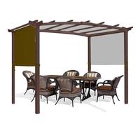 Housse de rechange pour pergola, auvent de pergola imperméable avec sangles en polyester robuste pour pergola, terrasse, arrière-cour (housse uniquement)
