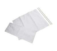 Housse de rechange pour siège de chaise de directeur, housse lavable et pliable en polyester à rayures pour meubles de jardin avec tiges rondes (blanc)