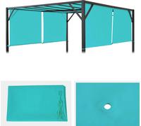 Mendler Toile de Rechange pour Toit de pergola Baia 3x3m - Turquoise