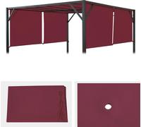 Toile de Rechange pour Toit de pergola Baia 3x4m - Bordeaux