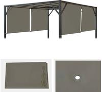 Mendler Toile de Rechange pour Toit de pergola Baia 3x4m - Taupe