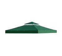 Housse de rechange pour tonnelle - Double niveau - 3 x 3 m - Imperméable - Avec grille d'aération - Double couche - Pour jardin, terrasse, patio et barbecue