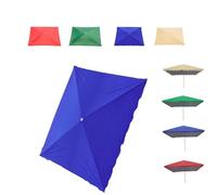 Housse de rechange rectangulaire pour parasol de jardin - 200 x 300 cm - Tissu vert pour parasol à 4/6 baleines - Pièce de rechange résistante aux intempéries (400 x 200 cm)