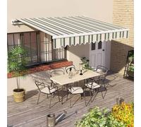 Housse de rechange rétractable de qualité supérieure pour auvent d'extérieur, résistante à l'eau - Rouleau de tissu pour protection solaire - Pour patio, terrasse et jardin - 6,1 x 3 m