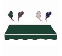 Housse de rechange rétractable pour auvent de patio de 3 x 3 m - Toile d'ombrage pour porte/fenêtre - Auvent vert imperméable pour cour et terrasse - Protection solaire parfaite pour l'extérieur