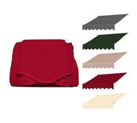 Housse de rechange rétractable pour auvent en polyester imperméable avec protection UV - Pour fenêtres et portes - Beige - 400 x 150 cm