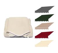 Housse de rechange rétractable pour auvent en polyester imperméable avec protection UV - Pour fenêtres et portes - Beige - 400 x 150 cm