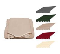 Housse de rechange rétractable pour auvent en polyester imperméable avec protection UV - Pour fenêtres et portes - Beige - 400 x 150 cm