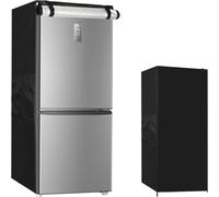 Housse de réfrigérateur, 210D Oxford imperméable anti-poussière et résistante au soleil protéger les Verticaux congélateurs à boissons pour chambres froides (Black A,77 * 84 * 158cm)