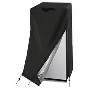 Housse de réfrigérateur avec fermeture éclair, housse de congélateur 210D résistante à la pluie et aux UV, poignée à cordon serrage pour l'extérieur/24x26x60 pouces