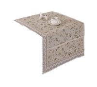 Housse de réfrigérateur en coton et lin, 2 pièces, garniture dentelle, porte imprimée, tissu avec poche, couverture Machine à laver, serviette Pour Lave-linge(Green)
