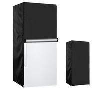 Housse de Réfrigérateur Extérieur Imperméable 420D Anti-Poussière et UV, Protection Robuste pour Congélateurs Verticaux et Réfrigérateurs à Boissons (Noir, 59 * 59 * 143cm)