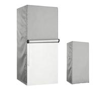 Housse de Réfrigérateur Extérieur Imperméable 420D Anti-Poussière et UV, Protection Robuste pour Congélateurs Verticaux et Réfrigérateurs à Boissons (Gris, 59 * 59 * 143cm)