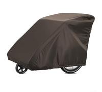Housse de remorque de vélo pour enfant avec tissu imperméable et corde inférieure coupe-vent, conçue pour la protection contre la poussière et les intempéries lors du rangement et du voyage (marron)