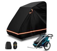 Housse de remorque de vélo, tissu Oxford 600D indéchirable, remorque de vélo taille universelle 1 place, imperméable et résistant aux tempêtes, respirant et résistant aux UV, convient pour garage