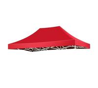 Housse De Remplacement pour Gazebo, Toit De Pavillon étanche, Protection Solaire, avec Fermetures Autoagrippantes, pour Fête, Extérieur, Marchés(Top Uniquement)(Red,3 * 4.5m)