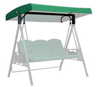 Housse de remplacement pour hamac, Auvent pivotant 3 places, couverture supérieure de remplacement, imperméable, Protection solaire, multicolore(Green)