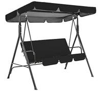 Housse de remplacement pour hamac, Auvent pivotant de remplacement for 2/3 places, 600D, imperméable, multicolore, plusieurs tailles(Black,65*45*6in)