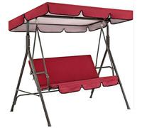 Housse de remplacement pour hamac, Auvent pivotant de remplacement for 2/3 places, 600D, imperméable, multicolore, plusieurs tailles(Red,77*49*6in)