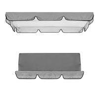 Housse de remplacement pour hamac, Auvent pivotant en tissu Oxford 210D et housse de siège, ensemble 2 pièces multicolores, plusieurs tailles(Grey,Top:164*114*15cm)