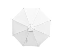 Housse de Remplacement pour Parasol de Jardin Toile Anti-UV 30+ 6/8 Baleines pour Jardin Plage Piscine et Étals de Marché (white,3m 6ribs)