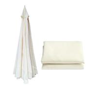 Housse De Remplacement pour Parasol Toile de Parasol remplaçable for Jardin, terrasse, auvent, Pare-Soleil, imperméable, Banane pour la Protection Solaire(White,2.7m for 6 Ribs)