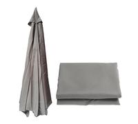 Housse De Remplacement pour Parasol Toile de Parasol remplaçable for Jardin, terrasse, auvent, Pare-Soleil, imperméable, Banane pour la Protection Solaire(Light Grey,3m for 8 Ribs)