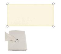 Housse De Remplacement pour Parasol Voile d'ombrage for pergola de Jardin, Pare-Soleil imperméable, résistant aux UV, for Piscine, abri de Voiture pour la Protection Solaire(Milky-Straight Edge,5x8m)