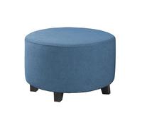 Housse de Repose-Pieds Extensible avec Élastique en Bas, Housse de Protection Ronde pour Pouf (Bleu Clair, 75 X 82 Cm)