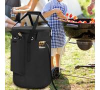 Housse de réservoir de gaz propane pour réchaud et barbecue d'extérieur en tissu Oxford 600D avec fonctions de ventilation (petit)
