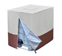 Housse De Réservoir D'Eau 1040 Litres | Protecteur Robuste pour Tonneau de Pluie avec Fermeture Éclair et Poignée,Protecteur Robuste Pour Baril De Pluie Pour Stockage Porche Pelouse Patio Jardin Neige